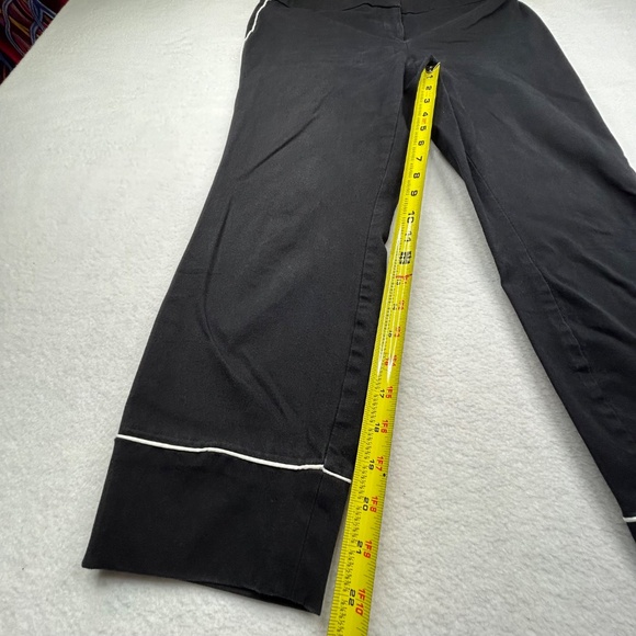 Alfani Women's Black Ankle Pants Trousers with Contrast White Piping Size 10 - Picture 10 of 13